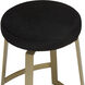 Hendrix 27.25 inch Black / Yellow Gold Swivel Counter Stool, Swivel